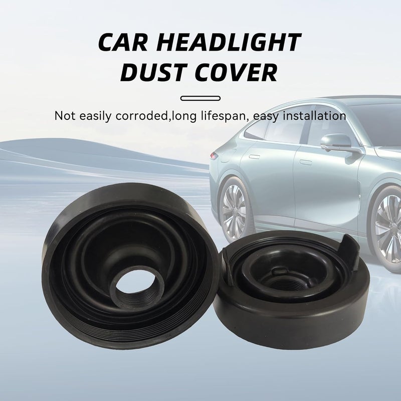 Tioollev 2 PCS Car Headlight Dust Caps, Automotive Rubber Sealing Cap Dust Cover for Headlight Protection, Universal Headlight Dust Cover Fit Most Cars Trucks SUVs, Car Accessories (2PCS) - Image 3